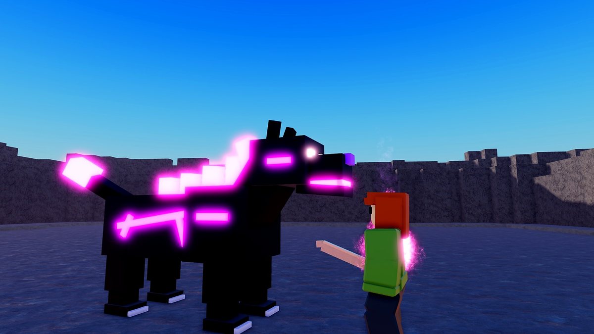 The Pack Leader, an obsidian hound with glowing purple cracks, faces a player.